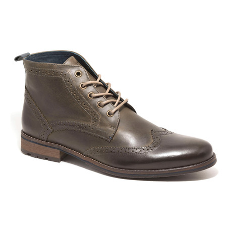 Big Bend Wing-Tip Dress Boot // Forest