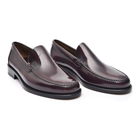 Leather Sole Slip-On Loafer // Antic Bordeaux