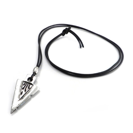 AMiGAZ // Seneca Arrow Necklace // Silver + Black
