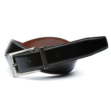 Warhol Reversible Belt // Cognac + Black
