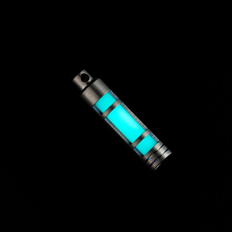 Glow Fob // Titanium Embrite // Aqua Glow