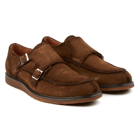 Roebling Double Monk Strap Oxford // Brown