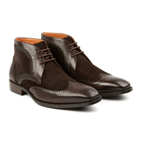 Lace Up Wing-Tip Oxford // Brown