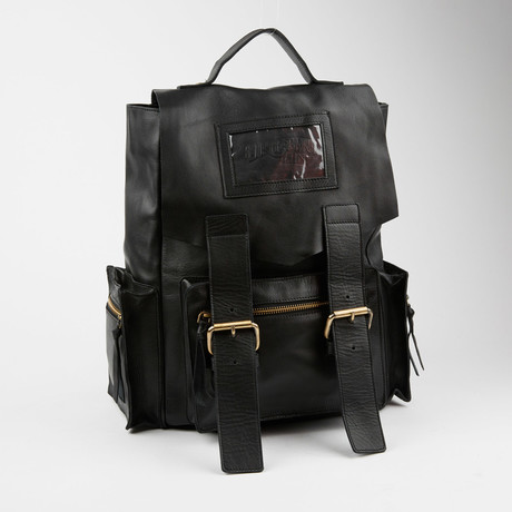 Drift Leather Traveler Bag // Black