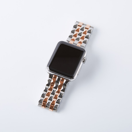 Apple Watch 42mm Band // Rose Gold // Two-Tone Locarno