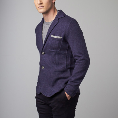 Weston Sweater Jacket // Dark Blue