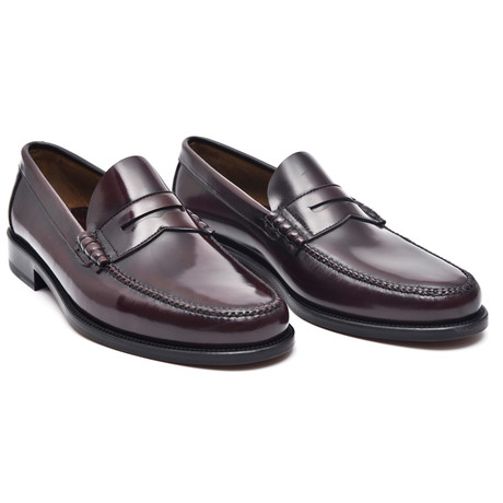 Leather Sole Penny Loafer // Bordeaux