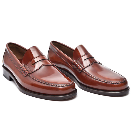 Leather Sole Penny Loafer // Redwood