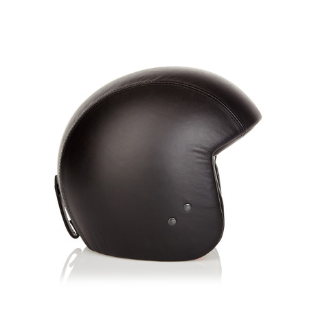 Black Leather Helmet // No Visor