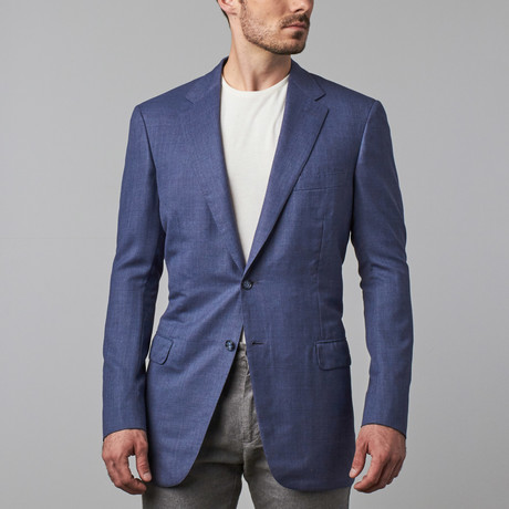 Textured Formal Jacket // Light Blue