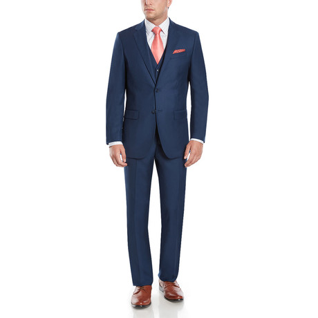 Wall Street Modern Fit Vested Suit // Blue Navy