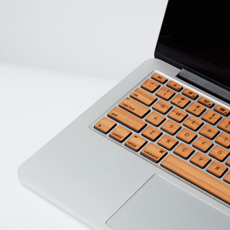 Handmade MacBook Keyboard Skin Cover // Bamboo