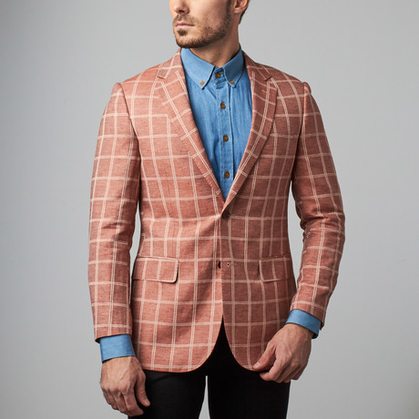 Bresciani // Paolo Lercara Sport Jacket // Red Squares