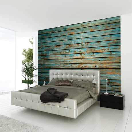 Washed Timber Wall Mural