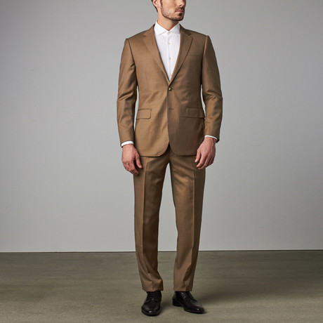 Modern-Fit Suit // Taupe Sharkskin