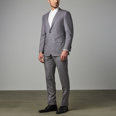 Modern-Fit Suit // Lite Grey Textured