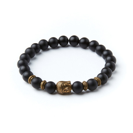 Lucky Buddha Bracelet // Matte Onyx