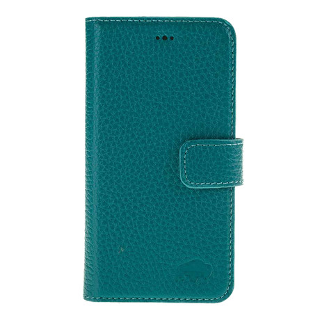 Magnetic Detachable Wallet Case // Floater Turquoise Leather