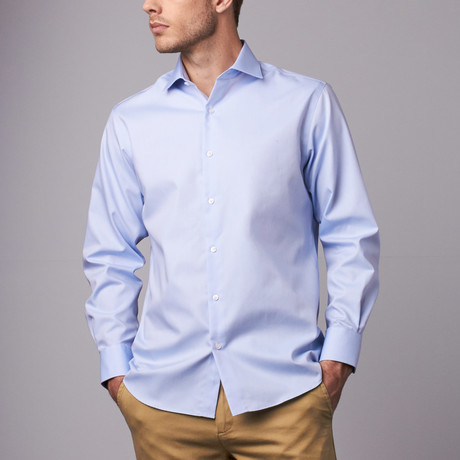 Long-Sleeve Modern Fit Dress Shirt // Blue