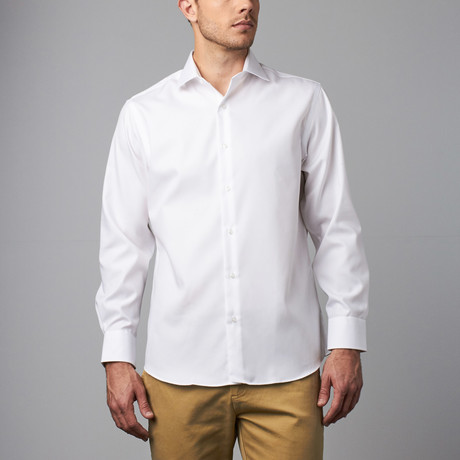 Long-Sleeve Ox Modern Fit Dress Shirt // White