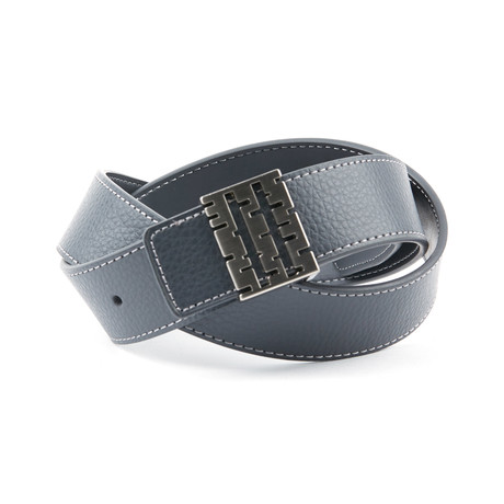 Breza Leather Belt // Grey