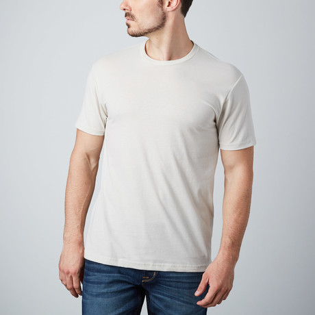 Ultra Soft Sueded Crewneck T-Shirt // Sand