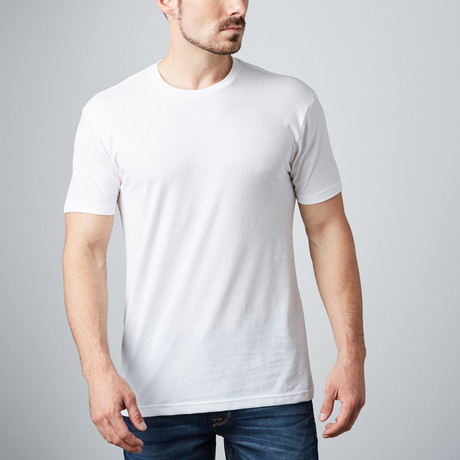 Ultra Soft Sueded Crewneck T-Shirt // White