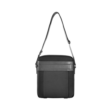 Nylon + Leather Messenger Bag