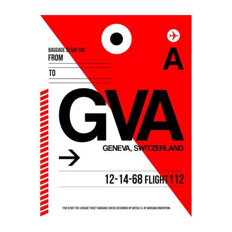 GVA Geneva Luggage Tag