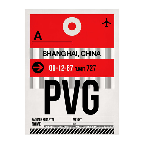 PVG Shanghai Luggage Tag