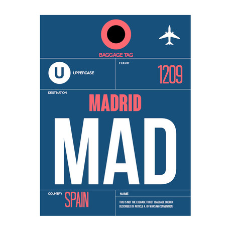 MAD Madrid Luggage Tag