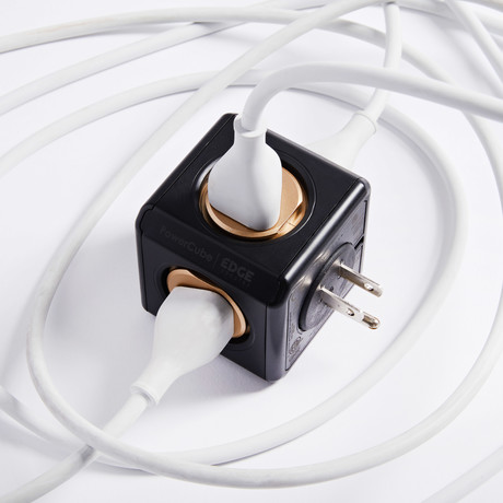 Edge Industry // PowerCube Original USB Surge Protected // Black + Gold // Limited Edition