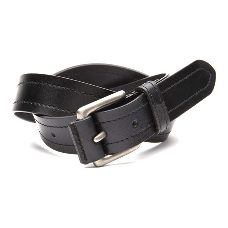 Covered Buckle Casual Belt // Black