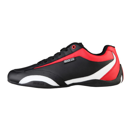 Zandvoort Low-Top Sneaker // Black + Red