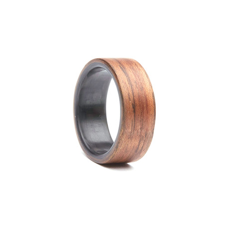 Walnut Twill Carbon Fiber Ring