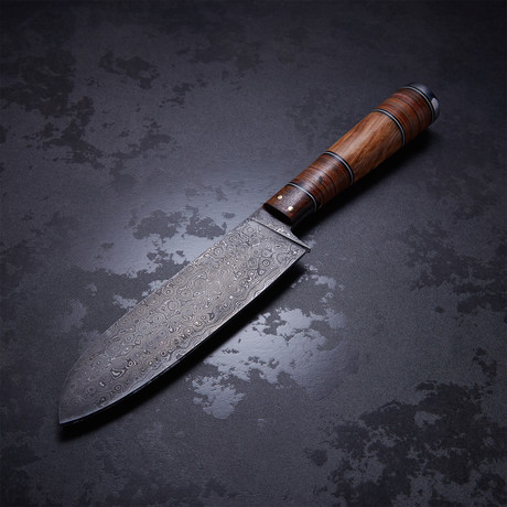 Olive + Walnut Santoku Chef Knife