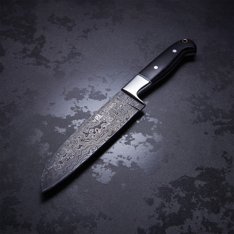 Buffalo Horn Medium Santoku Chef Knife