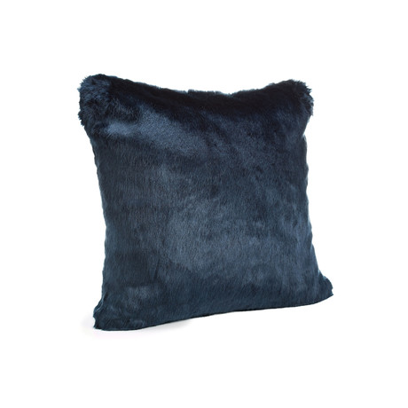 Couture Faux Fur Pillow // Steel Blue Mink
