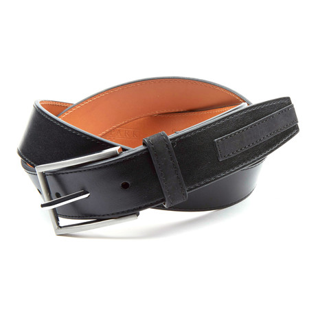 Genuine Glazed Nappa Leather Belt // Black
