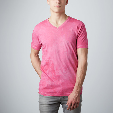 Ultra Soft Hand Dyed V-Neck // Bubble Gum