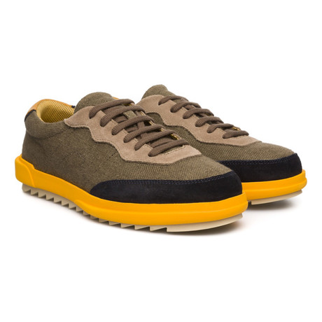 Marges Low-Top Sneaker // Brown + Yellow + Black