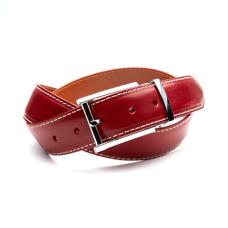 35mm Italian Calf Belt // Crimson Red