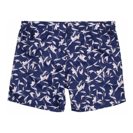 Martinique Resort Mid Swim Short // Navy + White