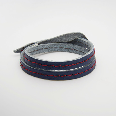 Don Collection // Double Wrap Blue + Red Stitches!