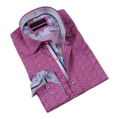 Pollock Cuff Button-Up Shirt // Fuchsia
