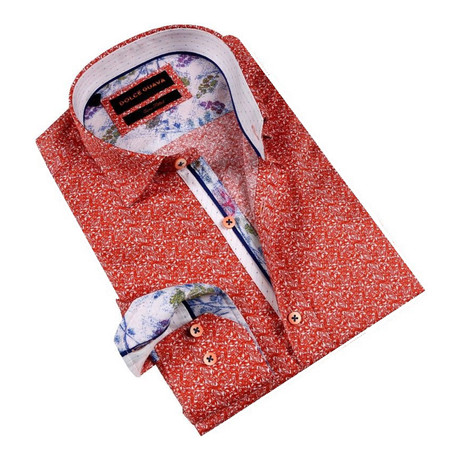 Pollock Cuff Button-Up Shirt // Orange