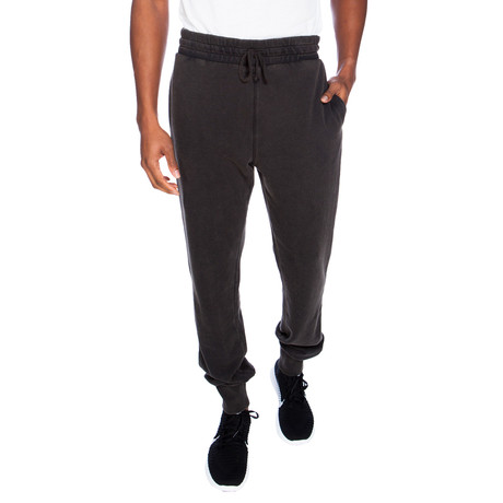 Stone Washed Modal French Terry Jogger // Black