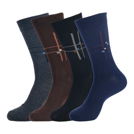 Deco Intersect Sock // Assorted // Set Of 4