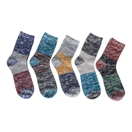 White Washed Colored Sock // Assorted // Boxed Set Of 5!