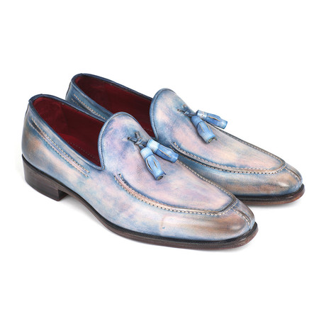 Hand-Painted Tassel Loaferss // Lila